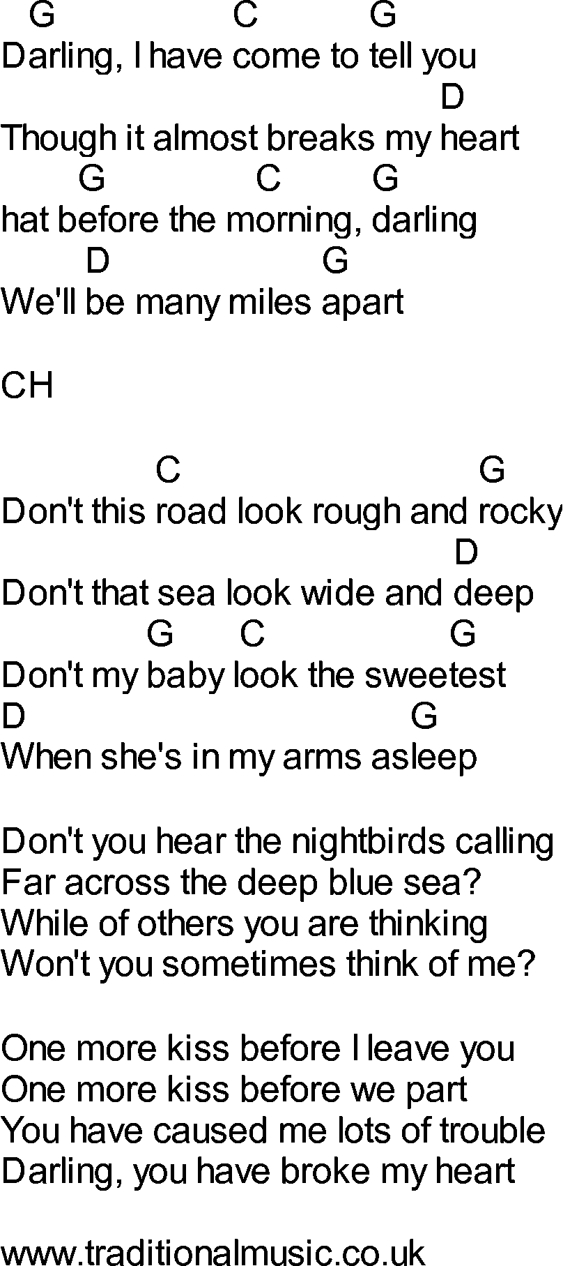 Bluegrass songs with chords - Dont This Road Look Rough And Rocky